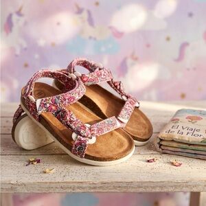 Wonder Nation Pink Floral Kids Sandals